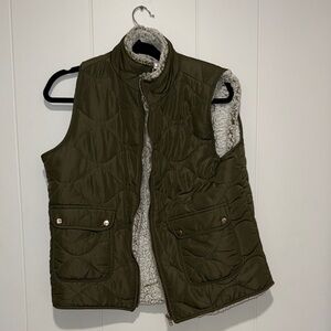 Olive Quilted Women's Vest